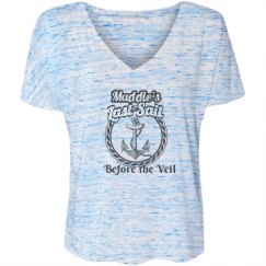 Ladies Flowy Slouchy V-Neck Tee