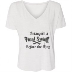 Ladies Flowy Slouchy V-Neck Tee