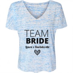 Ladies Flowy Slouchy V-Neck Tee