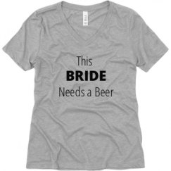 Ladies Relaxed Fit V-Neck Tee