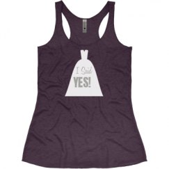 Ladies Slim Fit Super Soft Racerback Triblend Tank