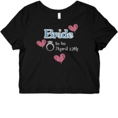 Ladies Slim Fit Crop Top Tee