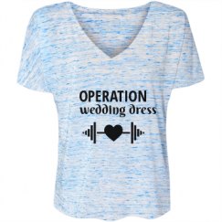 Ladies Flowy Slouchy V-Neck Tee