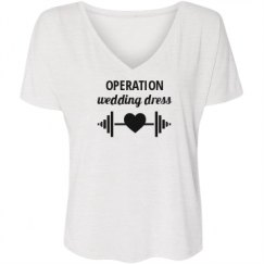 Ladies Flowy Slouchy V-Neck Tee