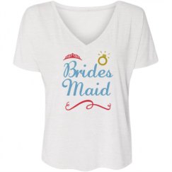 Ladies Flowy Slouchy V-Neck Tee