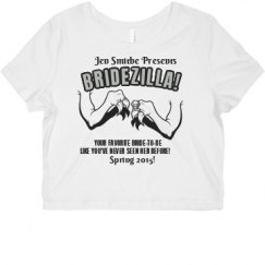 Ladies Slim Fit Crop Top Tee