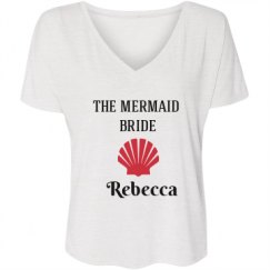 Ladies Flowy Slouchy V-Neck Tee