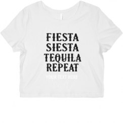 Ladies Slim Fit Crop Top Tee