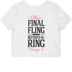 Ladies Slim Fit Crop Top Tee