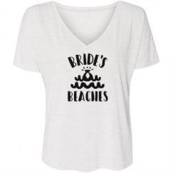 Ladies Flowy Slouchy V-Neck Tee