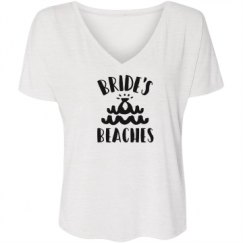 Ladies Flowy Slouchy V-Neck Tee