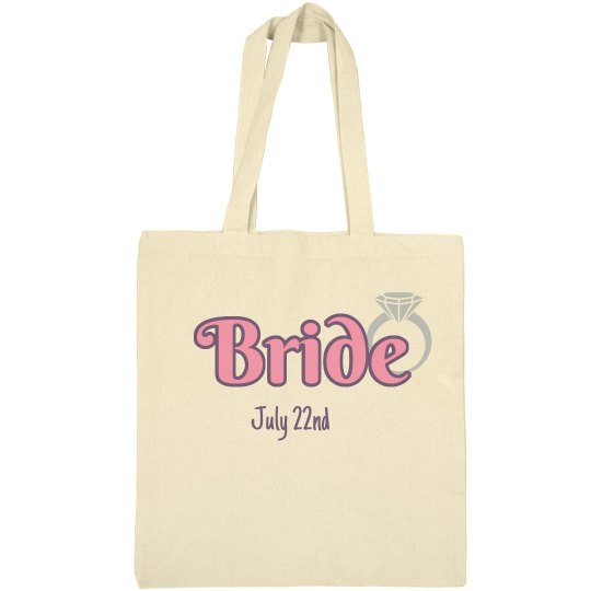 bride tote bag canvas