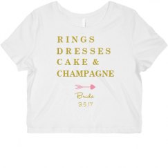 Ladies Slim Fit Crop Top Tee