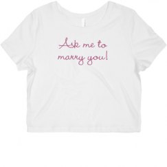 Ladies Slim Fit Crop Top Tee