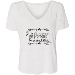 Ladies Flowy Slouchy V-Neck Tee