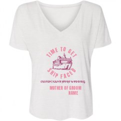 Ladies Flowy Slouchy V-Neck Tee