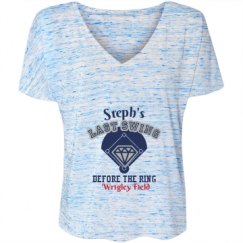 Ladies Flowy Slouchy V-Neck Tee