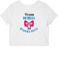Ladies Slim Fit Crop Top Tee