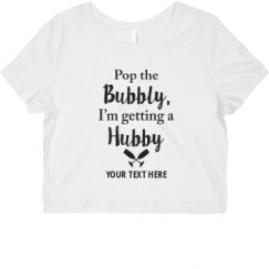 Ladies Slim Fit Crop Top Tee