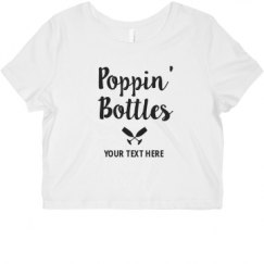 Ladies Slim Fit Crop Top Tee