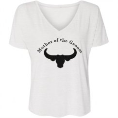 Ladies Flowy Slouchy V-Neck Tee