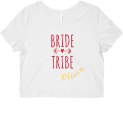 Ladies Slim Fit Crop Top Tee