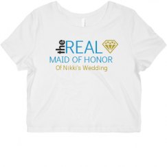 Ladies Slim Fit Crop Top Tee