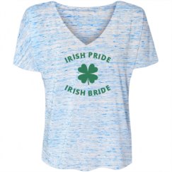 Ladies Flowy Slouchy V-Neck Tee