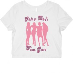 Ladies Slim Fit Crop Top Tee