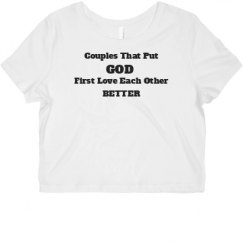 Ladies Slim Fit Crop Top Tee