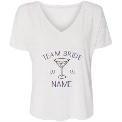 Ladies Flowy Slouchy V-Neck Tee