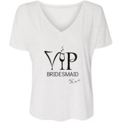 Ladies Flowy Slouchy V-Neck Tee