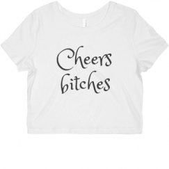 Ladies Slim Fit Crop Top Tee