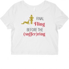 Ladies Slim Fit Crop Top Tee