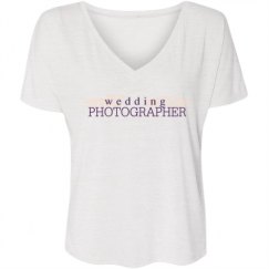 Ladies Flowy Slouchy V-Neck Tee