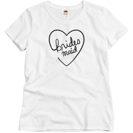 Bridesmaid Heart Custom T-Shirt Bridesmaid Heart Custom T-Shirt