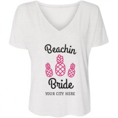 Ladies Flowy Slouchy V-Neck Tee