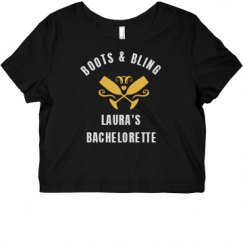 Ladies Slim Fit Crop Top Tee