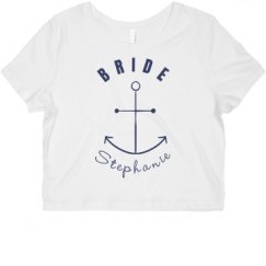 Ladies Slim Fit Crop Top Tee