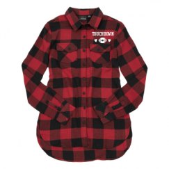 Ladies Long Sleeve Plaid Flannel Shirt