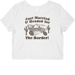 Ladies Slim Fit Crop Top Tee