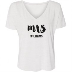 Ladies Flowy Slouchy V-Neck Tee