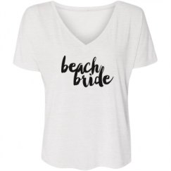Ladies Flowy Slouchy V-Neck Tee