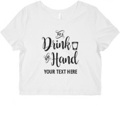 Ladies Slim Fit Crop Top Tee