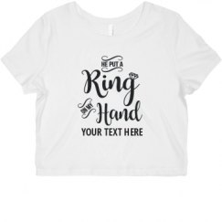 Ladies Slim Fit Crop Top Tee