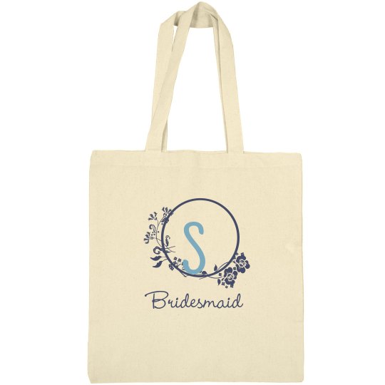 bridesmaid s initial tote canvas bargain tote bag