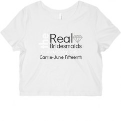 Ladies Slim Fit Crop Top Tee