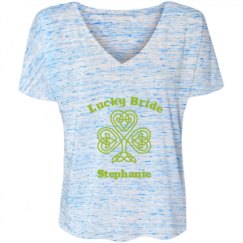 Ladies Flowy Slouchy V-Neck Tee