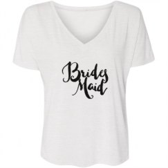Ladies Flowy Slouchy V-Neck Tee