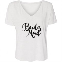 Ladies Flowy Slouchy V-Neck Tee